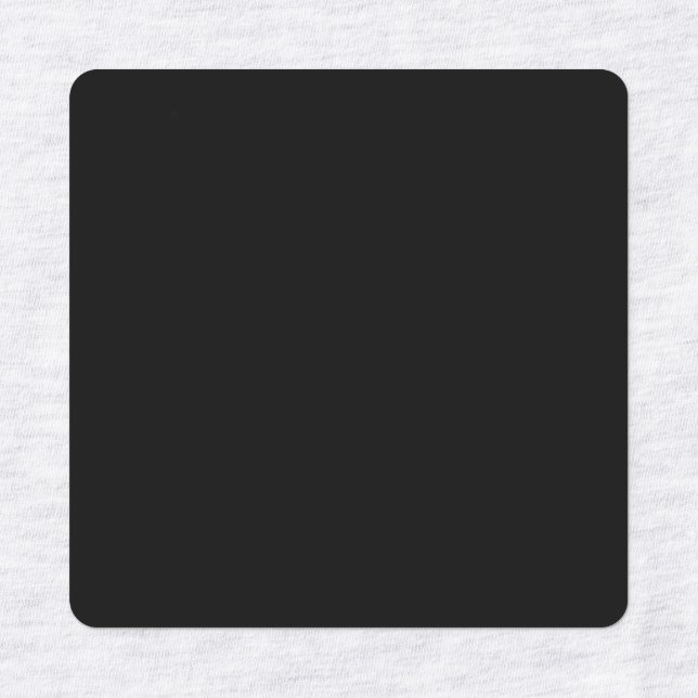 Medium Square Järn på etikett (Design 1)