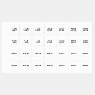 Medium Square Järn på etikett