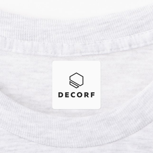 Medium Square Järn på etikett (Påsatt)