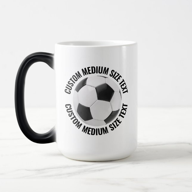 Medium Text, Fotboll 425g Anpassad Värmeförändring Magisk Mugg (Vänster)