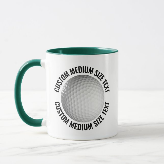 Medium Text JÄGARSGREEN Combo 11oz Anpassade Golfb Mugg (Vänster)