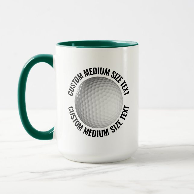Medium Text JÄGARSGREEN Kombination 15oz Anpassade Mugg (Vänster)