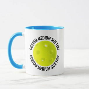 Medium Text L. BLUE Combo 11oz Anpassad Pickleball Mugg