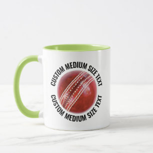 Medium Text LIME GRÖN Combo 11oz Anpassad Cricket Mugg