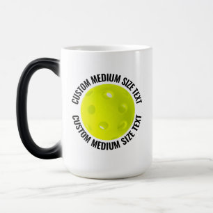 Medium Text & Pickleball 15oz Anpassad Värmeföränd Magisk Mugg