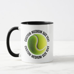 Medium Text Svart Kombi 320g Custom Tennis Mugg