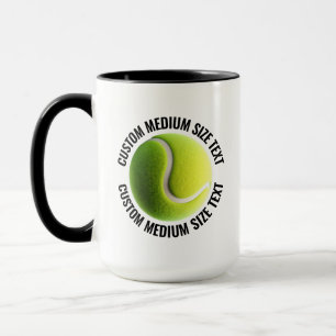 Medium Text SVART Kombi 425g Custom Tennis Mugg