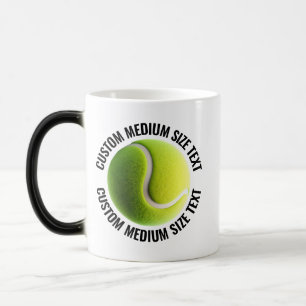 Medium Text, Tennisboll 310g Anpassad Värmeförändr Magisk Mugg