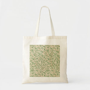 Medium Tote bag beige with classy grönt löv des Tygkasse