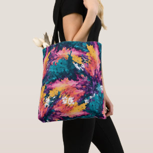 Medium Tote Bag Färg Stänk för henne Tygkasse