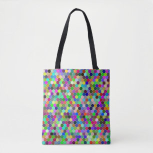Medium Tote Bag-nummer för packade cirklar Tygkasse
