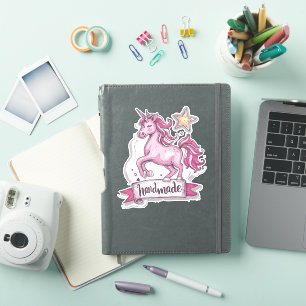 Medium Vinyl Stickers Unicorn och inskriptionen Klistermärken