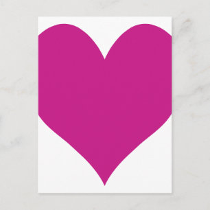 Medium Violet Red Heart Vykort