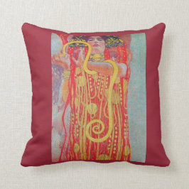 medizin av Gustav Klimt,vintage art,konsthugg,tren Kudde