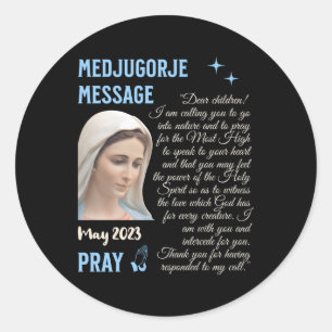 Medjugorje-meddelandet från maj 2023 runt klistermärke