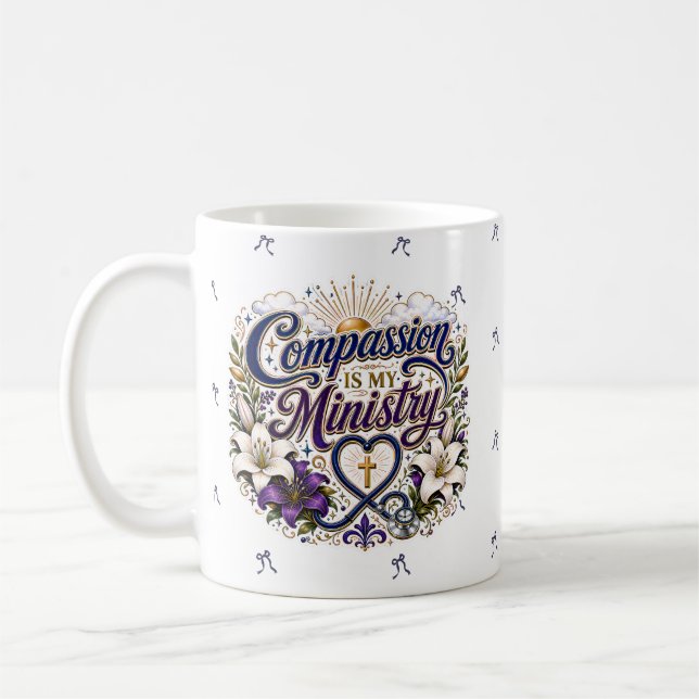 Medkänsla Är Min Kallelse Navy Kristen Vårdgivare Kaffemugg (Vänster)