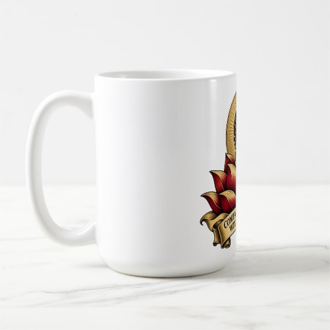 Medkänsla är styrka utan våld Dhammapada Kaffemugg (Vänster)