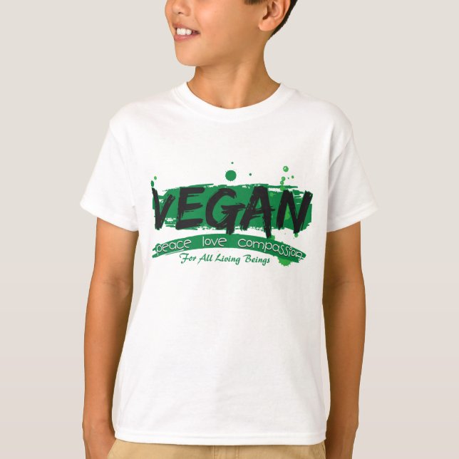 Medkänsla för Veganfredkärlek T-shirt (Framsida)