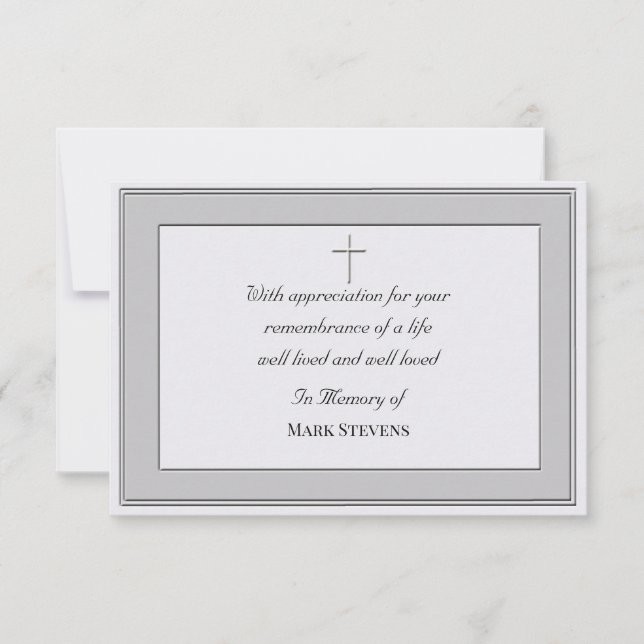 Medkänsla Tack Enkelt Kort (Framsida)