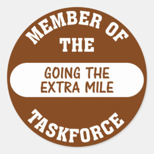Medlem av arbetsgruppen "Going the Extra Mile" Runt Klistermärke