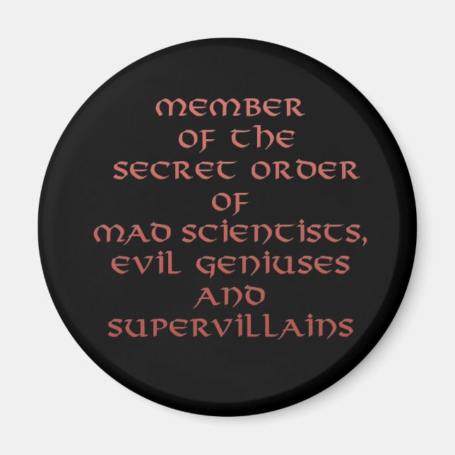 Medlem av den hemliga ordermagneten magnet (Framsidan)