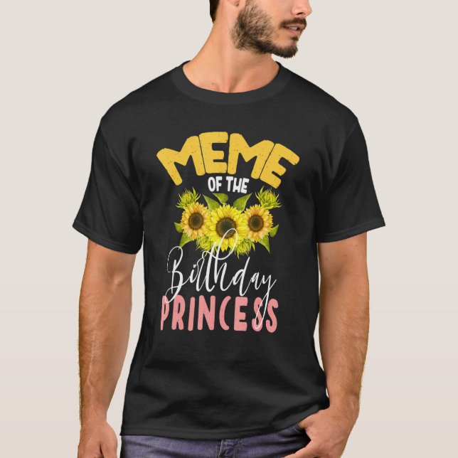 Medlem av födelsedagen, prinsessans solrosmatchnin t shirt (Framsida)