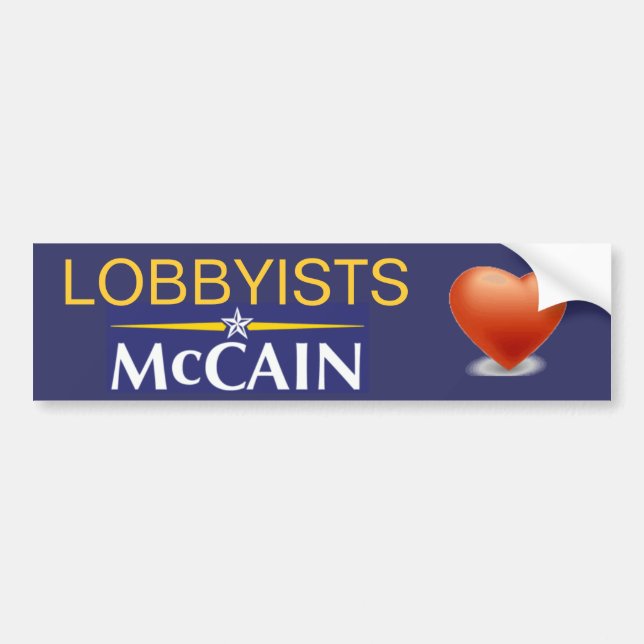 Medlem av påtryckningsgrupphjärta McCain Bildekal (Framsidan)