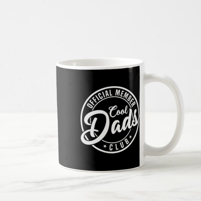 Medlem Cool Dads Club 2 Sidor Roligt Fars Dag  Kaffemugg (Höger)