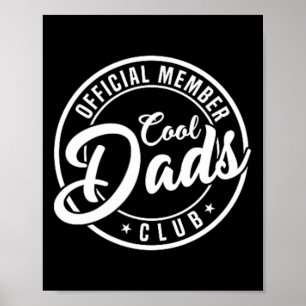 Medlem Cool Dads Club 2 Sidor Roligt Fars Dag Poster