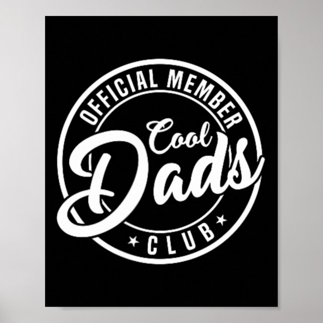 Medlem Cool Dads Club 2 Sidor Roligt Fars Dag  Poster (Framsidan)