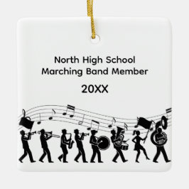 Medlem i High School Marching Band Julgransprydnad Keramik