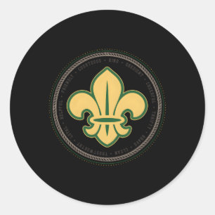 Medlem i scout Oath and Law Scout och Runt Klistermärke