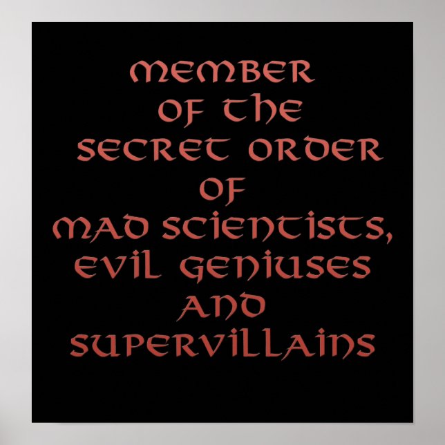 Medlem i Secret Order Prints & Poster (Framsidan)