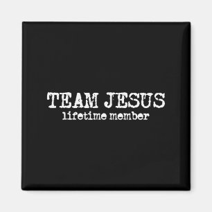 Medlem Team Jesus Minimalist Tro Bibel Kristen Magnet