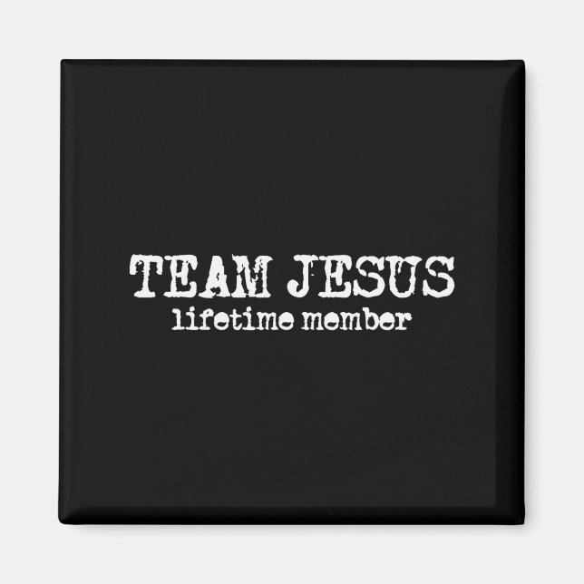 Medlem Team Jesus Minimalist Tro Bibel Kristen Magnet (Framsidan)