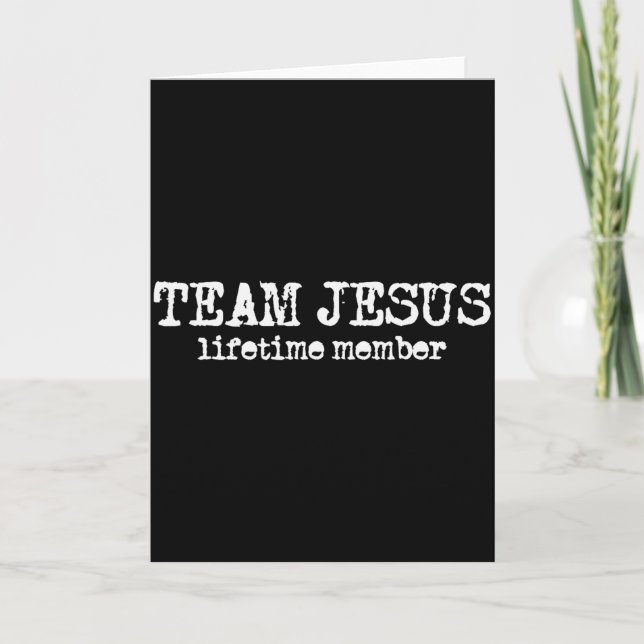Medlem Team Jesus Minimalistisk Tro Bibel Kristend Kort (Framsida)