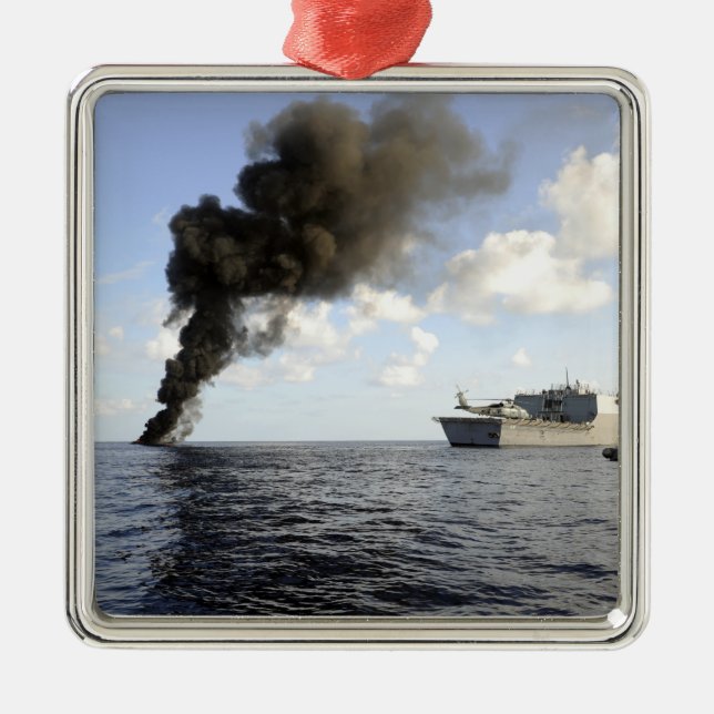 Medlemmar i Förenta staternas Kusten Guard Julgransprydnad Metall (Framsidan)