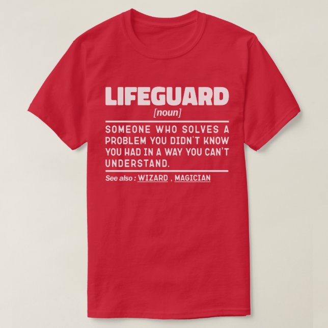 Medlemmar i Lifeguard Noun Auktoriserad Beach Guar T Shirt (Design framsida)
