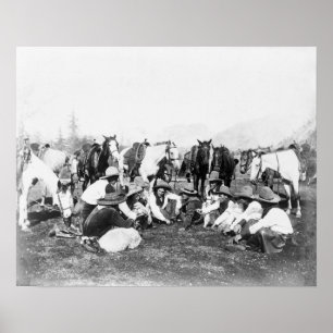 Medlemmar i Pawnee Bill's Vilda western Show Poster