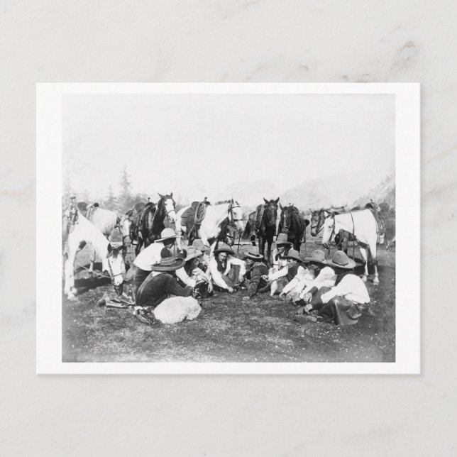 Medlemmar i Pawnee Bill's Vilda western Show Vykort (Framsida)