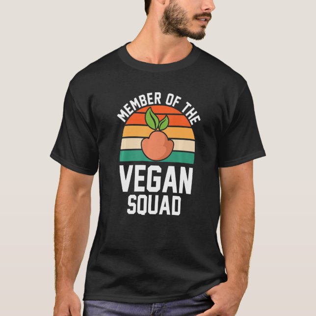 Medlemmar i Vegan Squad Eat Plants T Shirt (Framsida)
