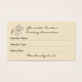 Medlemskap för jägareeventerklubb visitkort