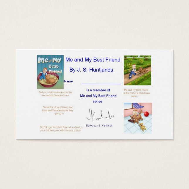 medlemskort för mig och min bästa vän visitkort (Framsidan)