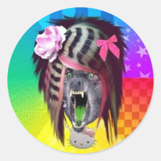 Medlemsstickare för scenen Varg Runt Klistermärke