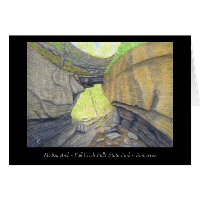 Medley Arch Natural Bridge - Appalachian Art Card Hälsningskort (Framsidan Horizontal)