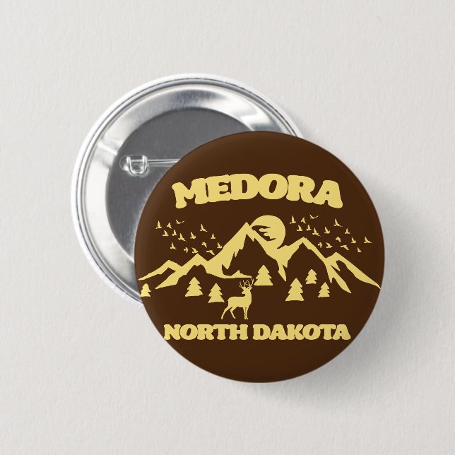 Medora,North Dakota Knapp (Framsida & baksida)