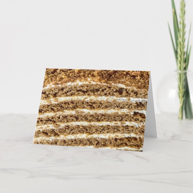 Medovik Honung Cake Abstrakt Kort (Framsida)