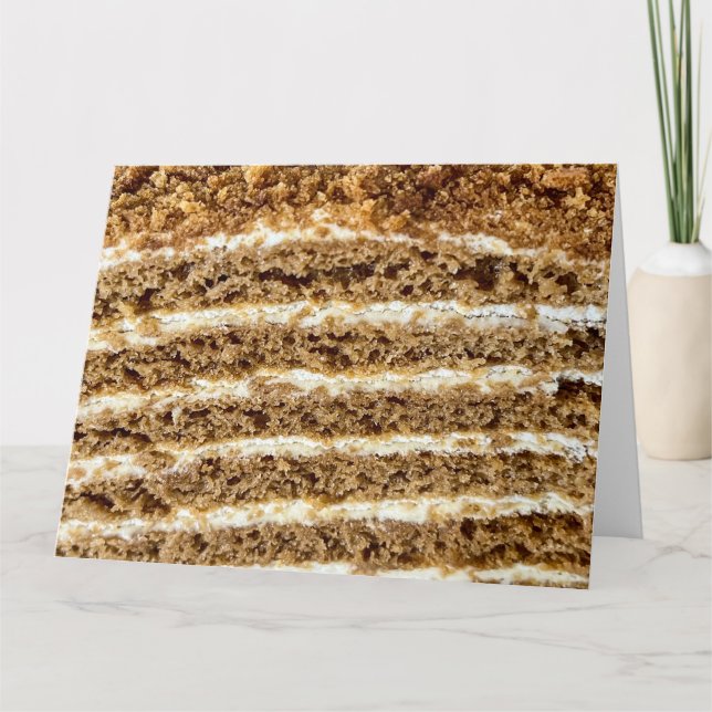 Medovik Honung Cake Abstrakt Kort (Framsida)