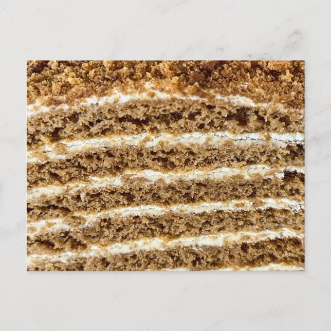 Medovik Honung Cake Abstrakt Vykort (Framsida)