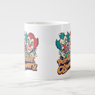 Medpartners i Clowery (Rolig Clown Puns) Jumbo Mugg